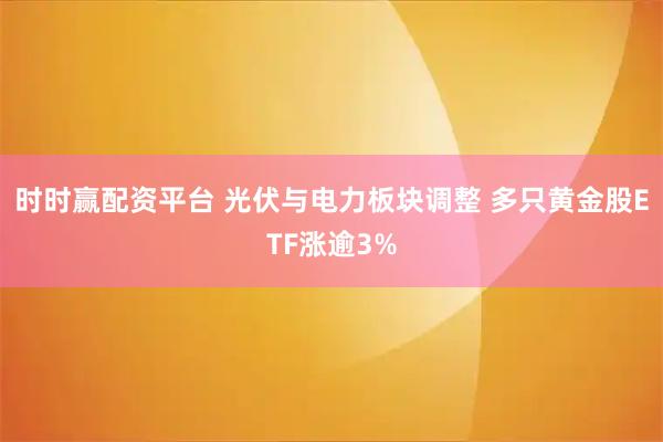 时时赢配资平台 光伏与电力板块调整 多只黄金股ETF涨逾3%